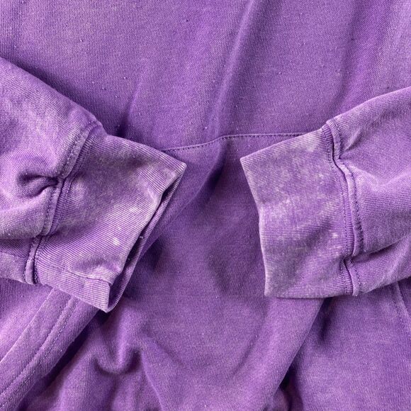 Mad Engine Super Mario Large  Hoodie Purple Mineral Wash Pullover - Picture 3 of 8